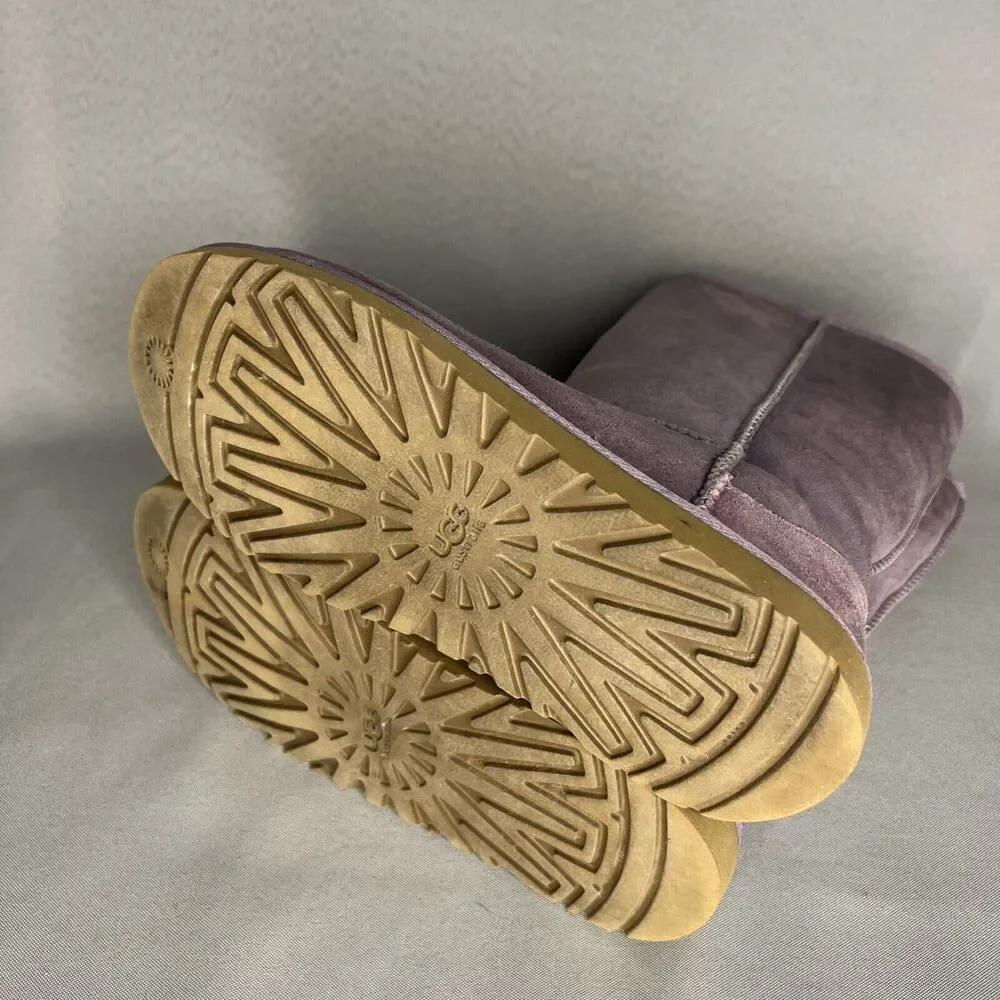 Womens UGG Boots Classic Tall Purple Sheepskin Suede Wool Boho Malibu Sz 6 Fits7 - Picture 16 of 16